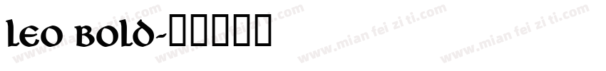 Leo Bold字体转换
